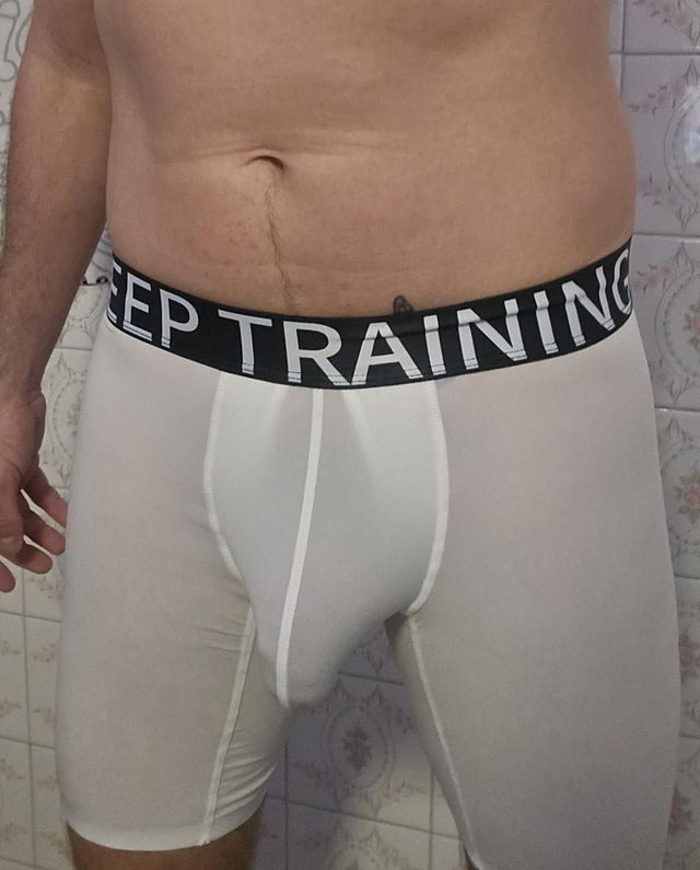 BOXER SEMI TRANSPARENT BLANC TAILLE M