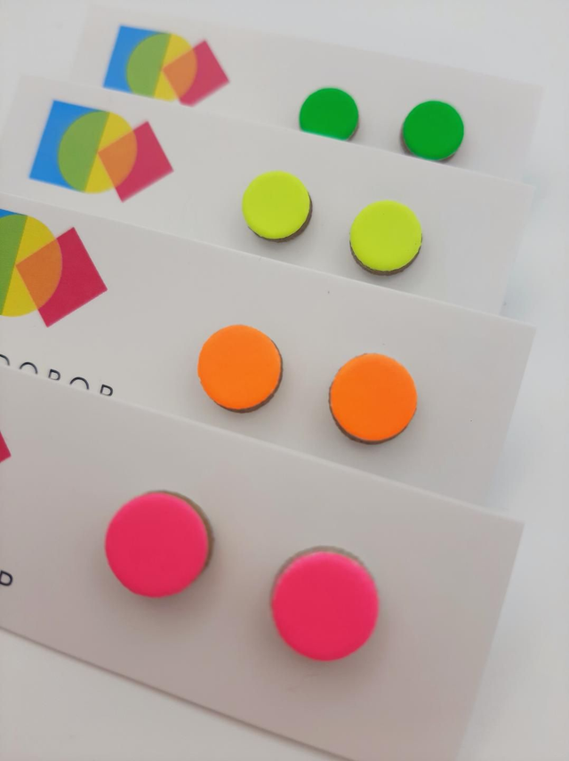 Neon studs - pink / orange / yellow /green