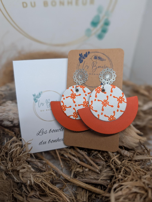 Boucles d'oreilles Dona orange do014