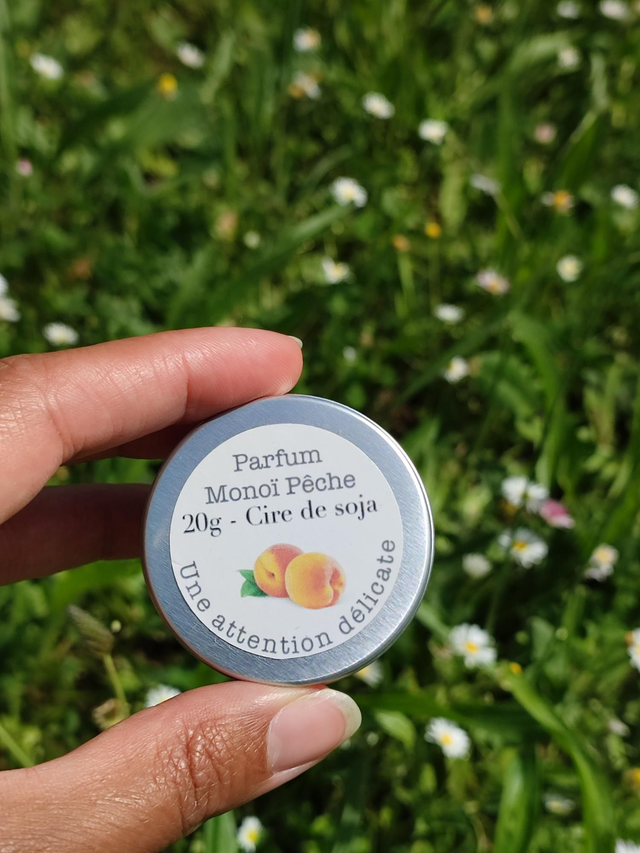 Bougie parfumée Monoï Pêche 20g