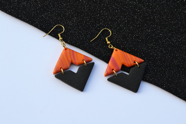 Ilyana - Marbré orange et violet