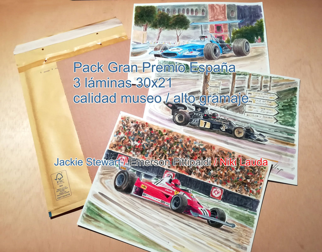 Artimotor posters Pack G.P. España F1 - 3 láminas 30x21