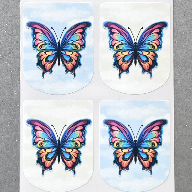 Rainbow Butterfly Stickers (Set of 4)