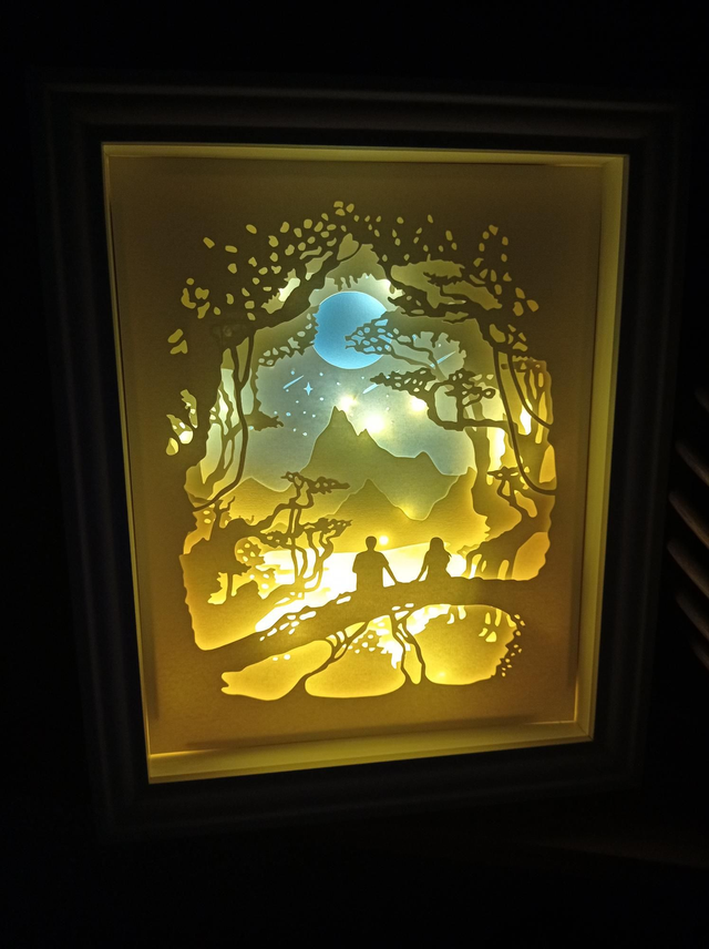 Boîte à lumière "couple"