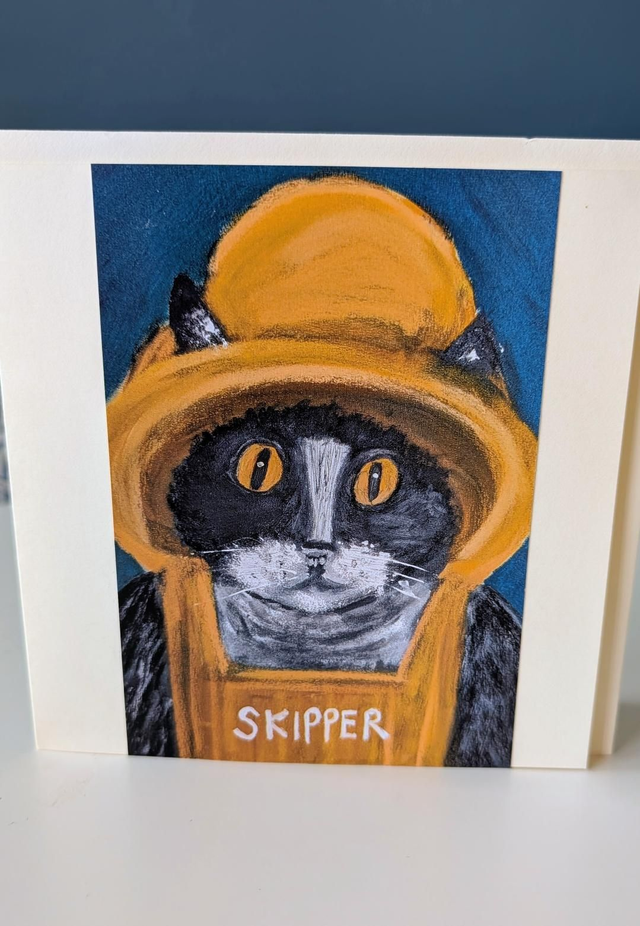 Art Skipper the Cat Creative Cats by Wendy Card