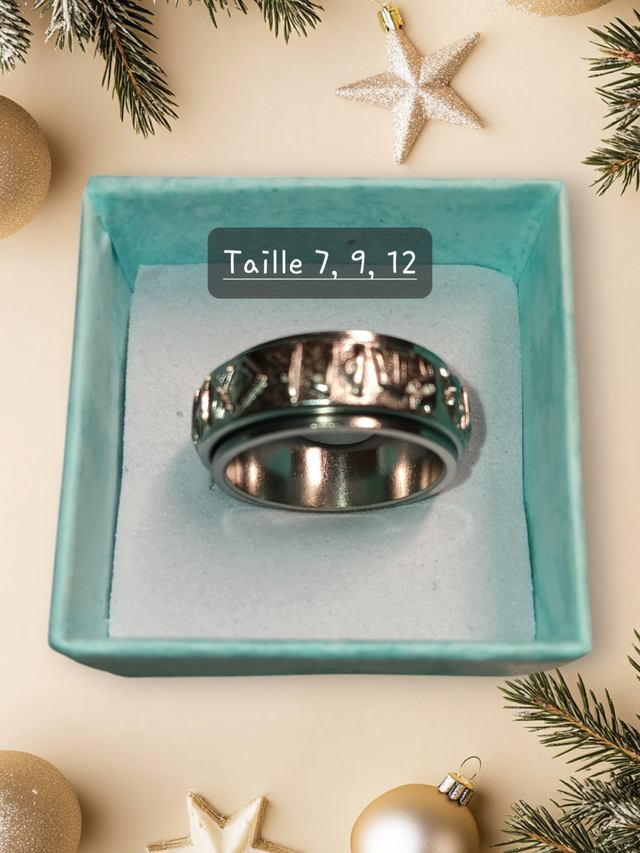 Bague en acier inoxydable – Tailles 7, 9 ,12 