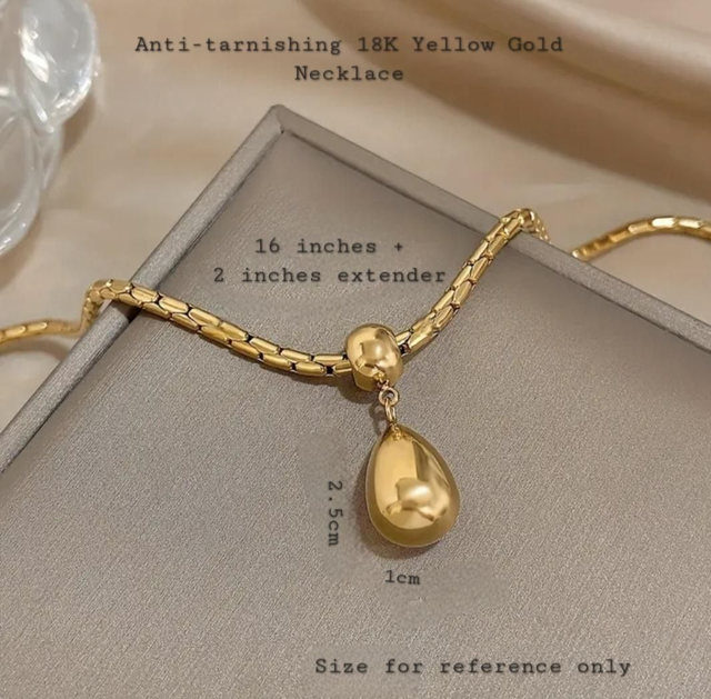 Anti-tarnishing 18K Yellow Gold Plated Necklace