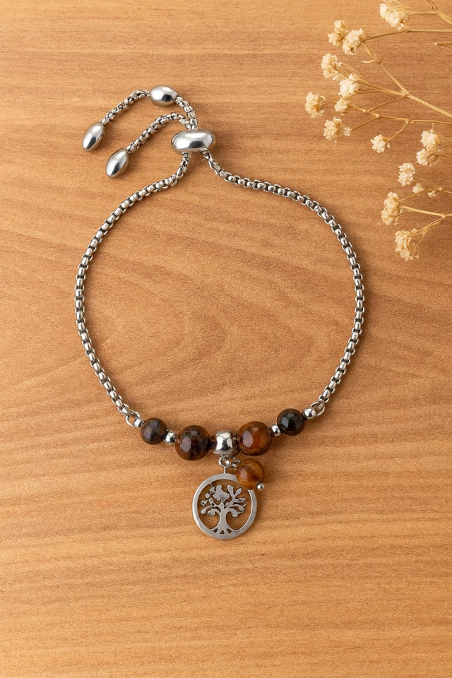 Bracelet Coulissant Œil De Tigre - Protection et confiance en soi