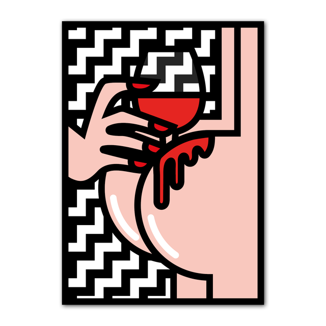 Klebstoff vom Rebstock (blutrot) - 060820 - Hony | Kunstdruck