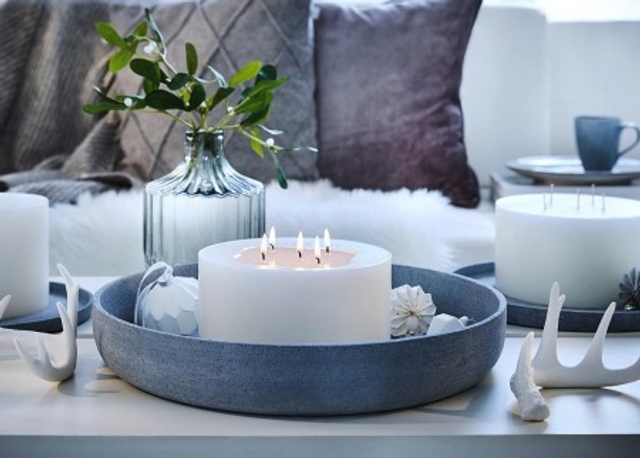Engels Kerzen AGNETHA Stonecast Kerzenschale anthrazit
