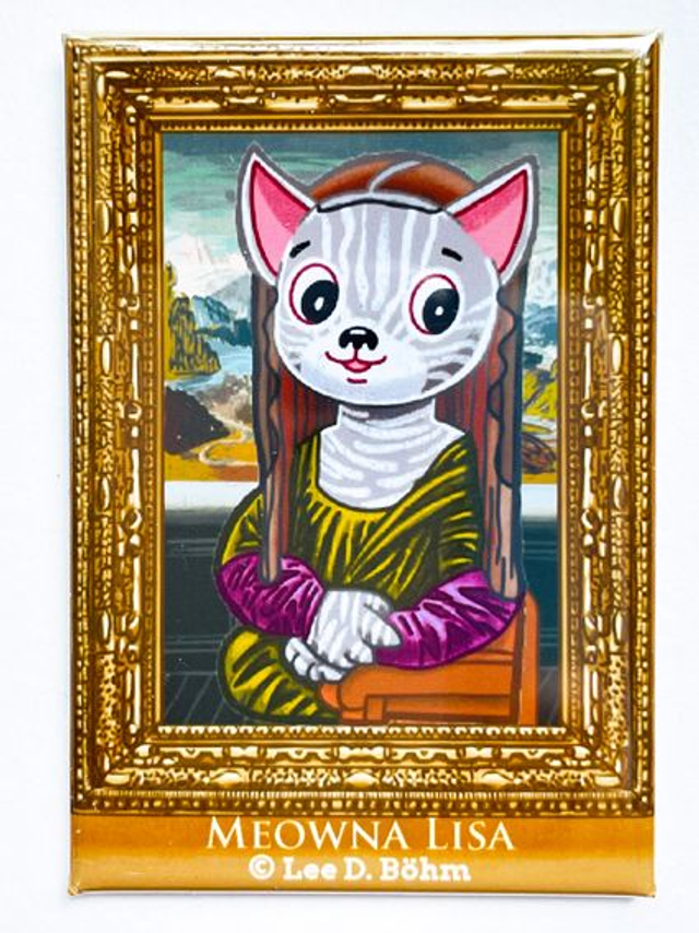 Artsy Cats Collection / Magnet "Meowna Lisa"