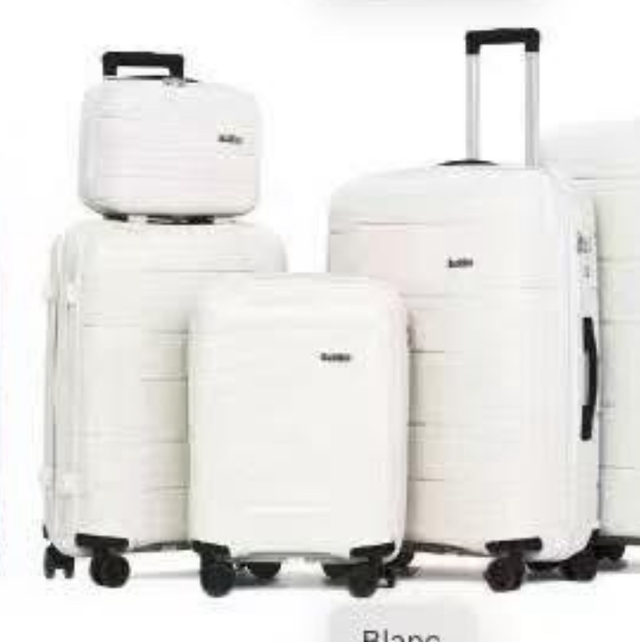 Ensemble 4 Valises Voyage PP BLANC.