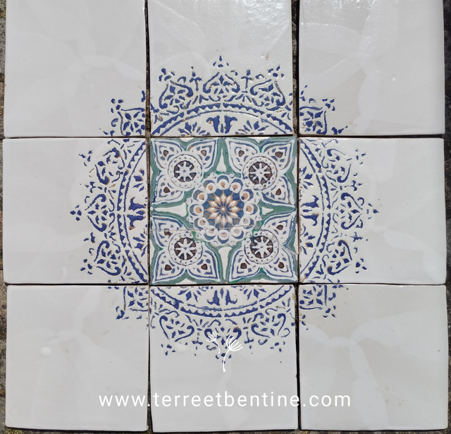 COLLECTION "Rose des vents" - Pièce UNIQUE - 75 x 75