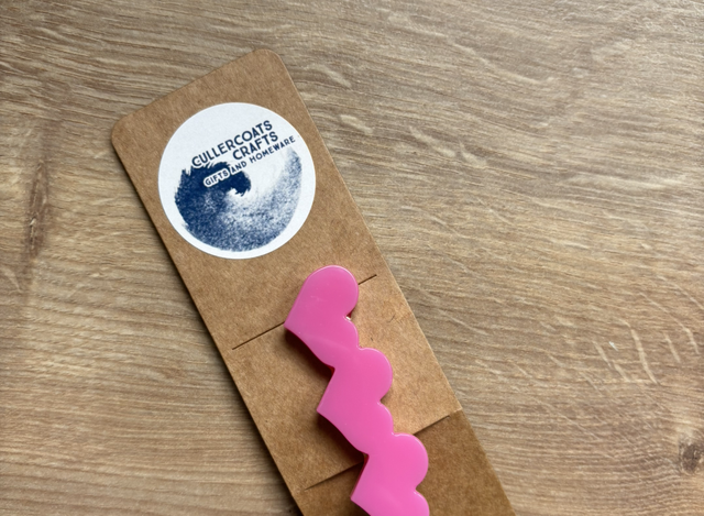 Pink heart hair clip