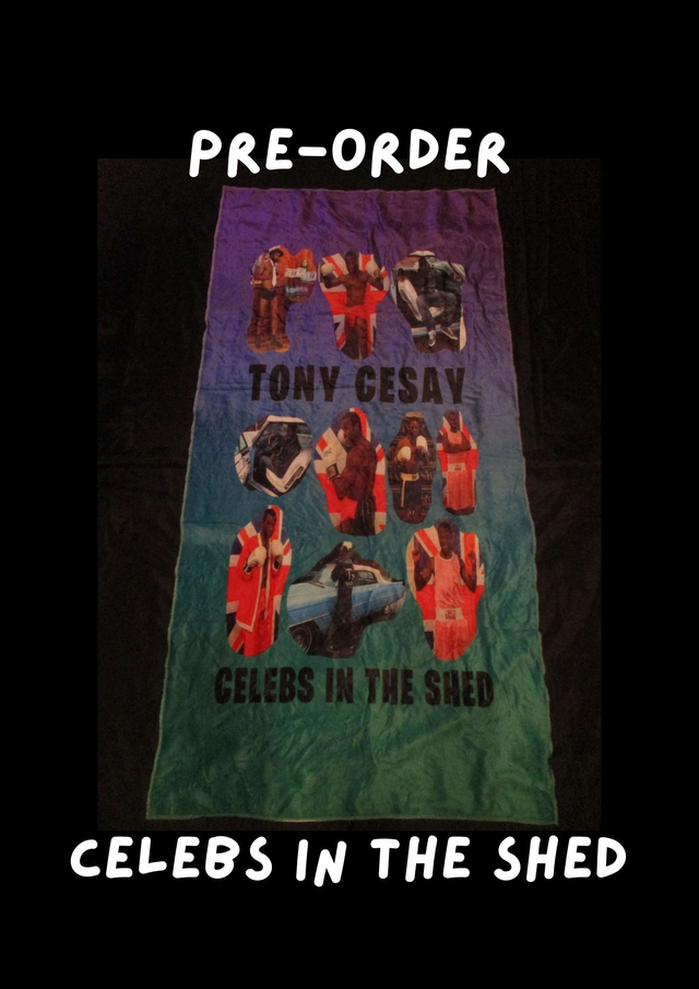 Tony Cesay ABA Champion Boxer Picture TWO COLOURS PURPLE &amp; GREEN Blanket (BLACK Bubble Logo)(75cm x 150cm)