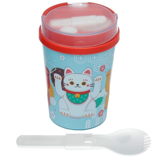 View all brands Lucky Cat Snack Pot With Spork