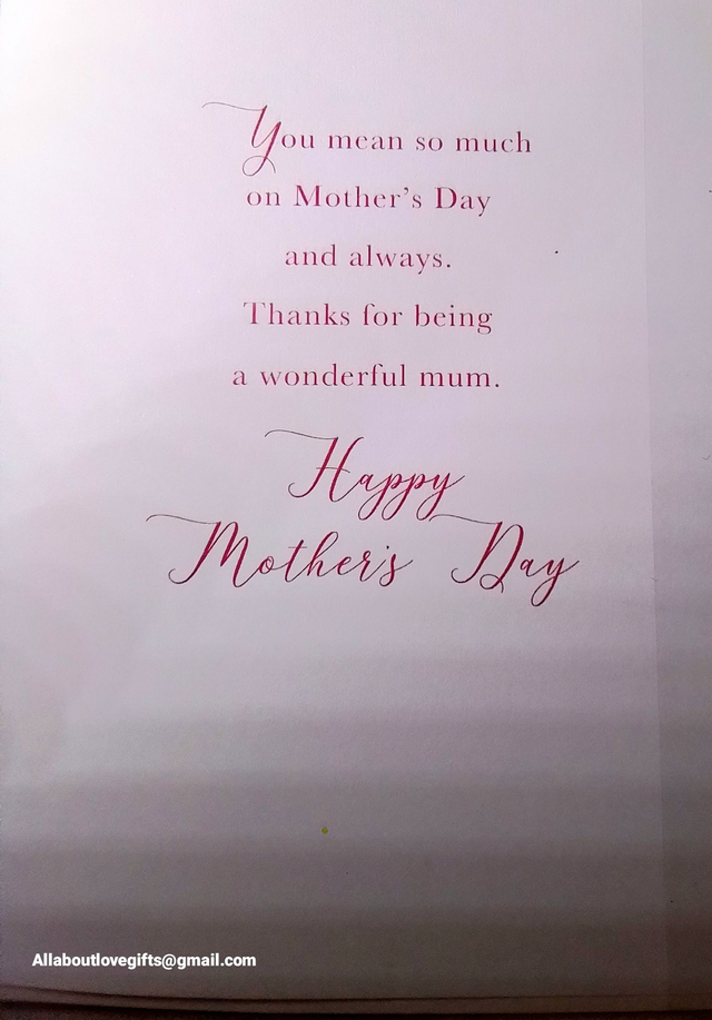 Mum Mothers Day Card Love on Motthers Day