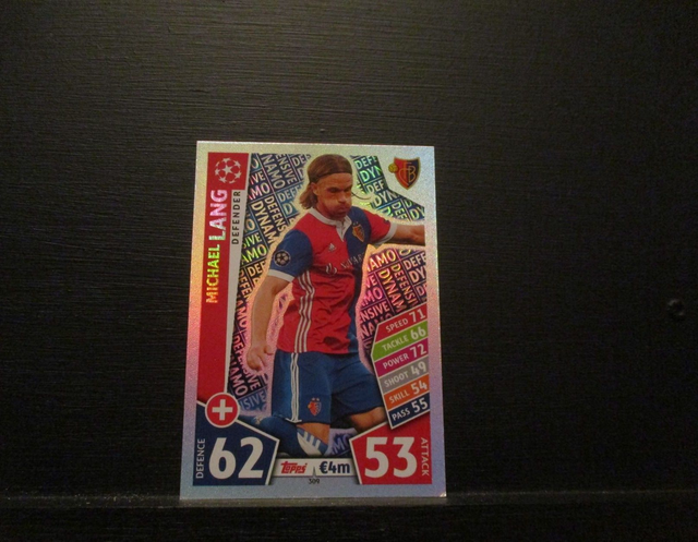 Michael Lang - UEFA Champions League Match Attax 2017/18 Original Trading Card #309