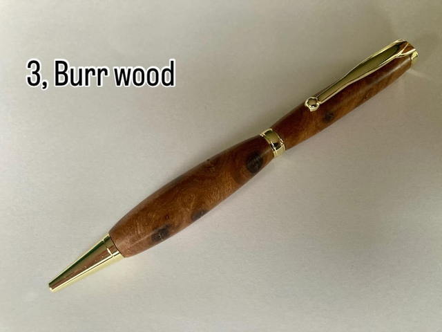 Burr wood twist pen