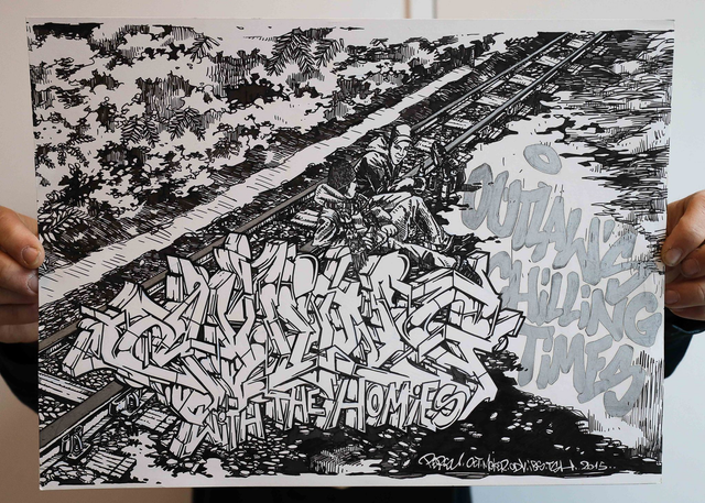 Dessin original - Chillin with the Homies