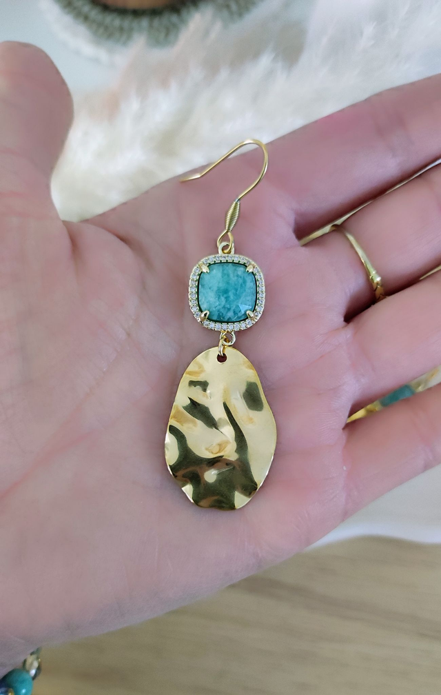 Boucles d'oreilles "Éclat" Amazonite