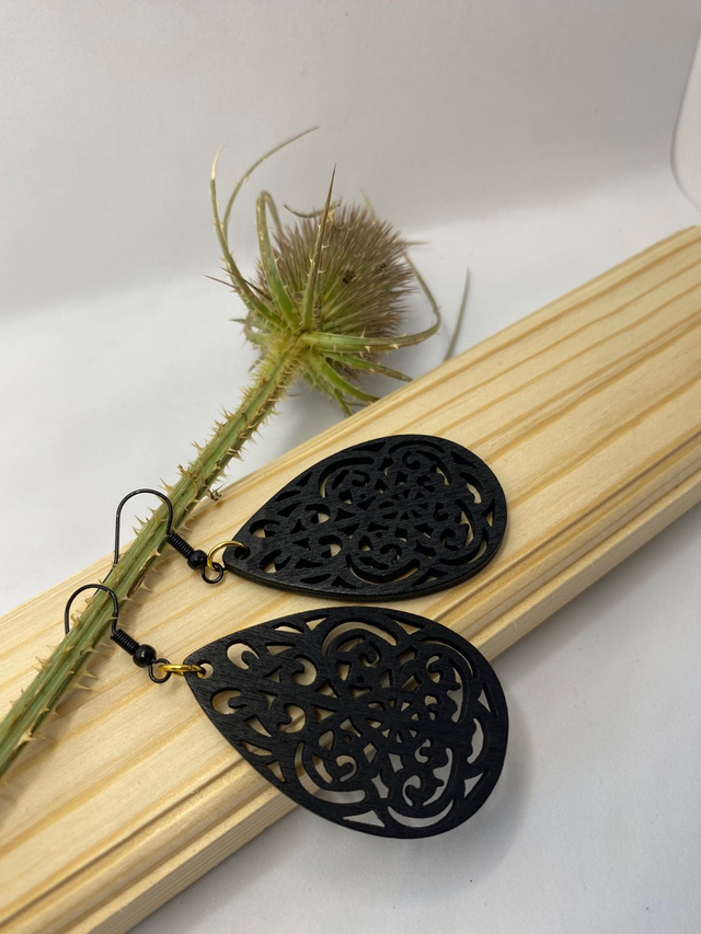 Boucles d'oreilles Bois Noir