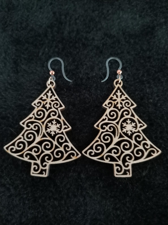 Boucles d'oreilles sapin 