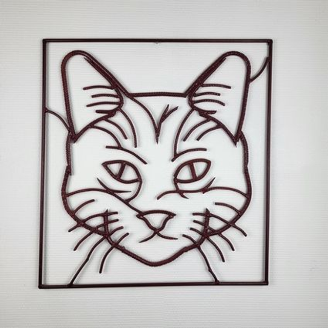 "Félin de Fer" 62x57cm