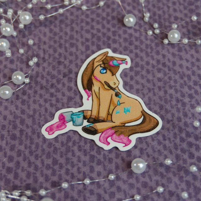 Frosted Sticker Selfmade Unicorn