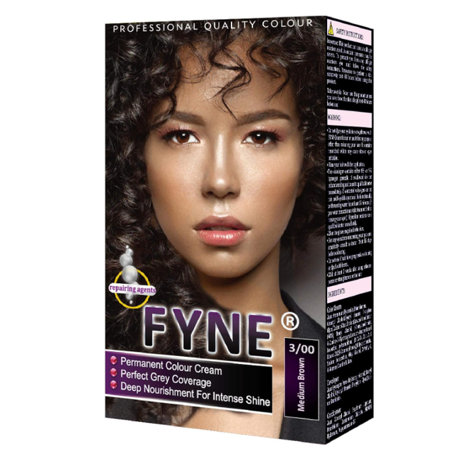 FYNE Permanent Hair Dye for Women - (Medium Brown 3/00)