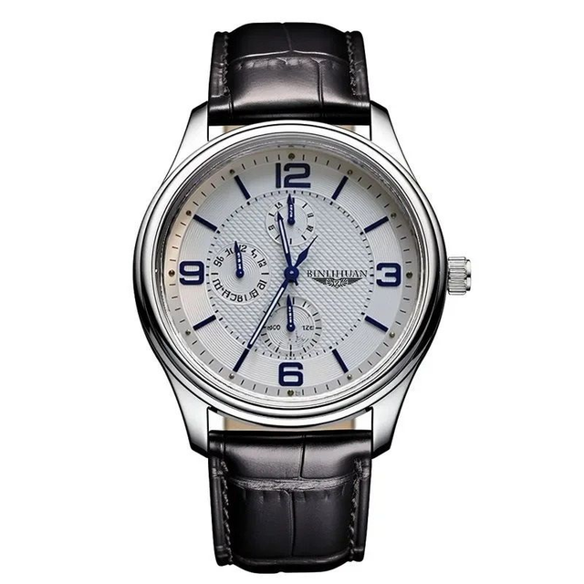 Montre à Quartz pour hommes, bracelet en cuir étanche, nouveau modèle 2025