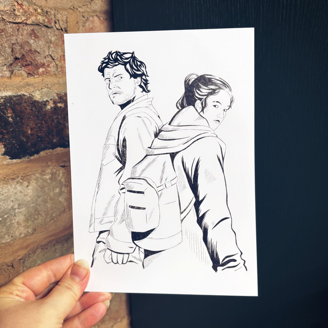 TLOU Joel & Ellie A5 Print 