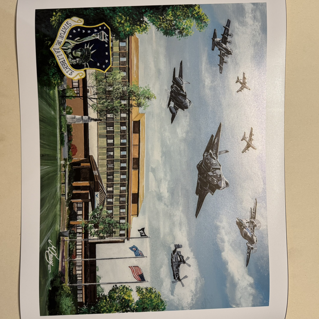 2026 RAF Lakenheath Hospital 48 MDG painting - print (12”x16”