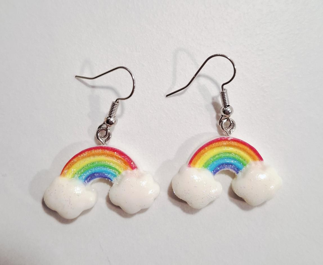 Rainbow drop earrings 