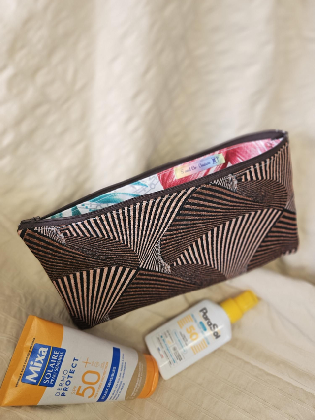 Pochette "marron éventails "