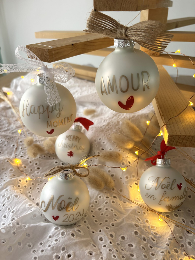 Boule de noël à message