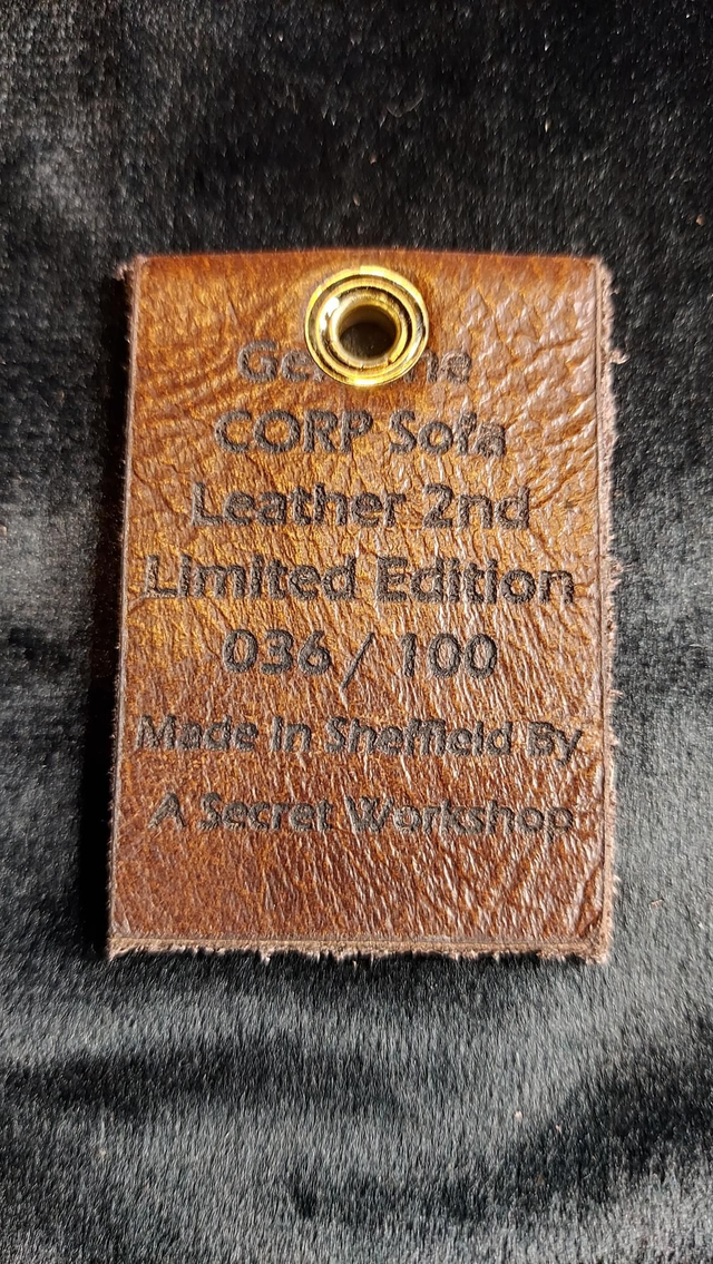 036 / 100 2nd Limited Edition Genuine CORP SOFA Leather Keyring 