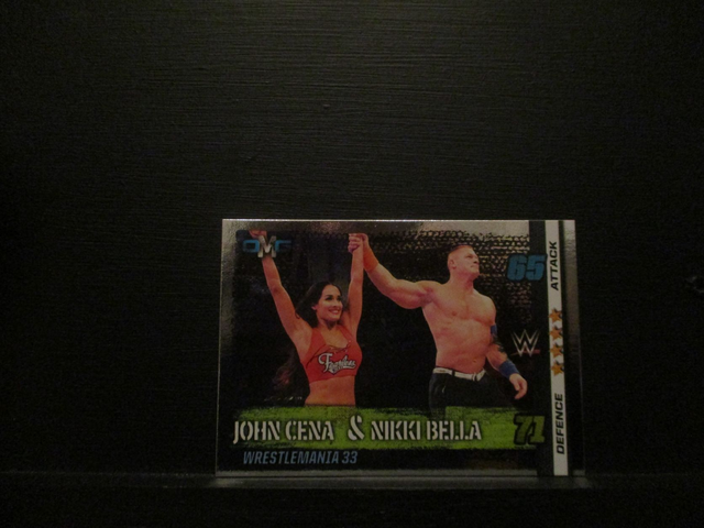 John Cena &amp; Nikki Bella - OMG Slam Attax 10th Edition Original Trading Card #74