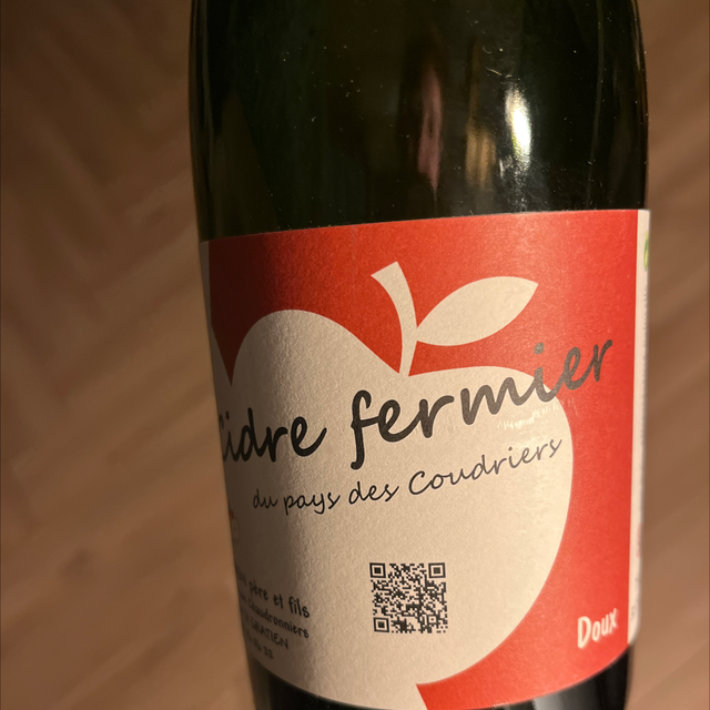 Cidre Doux du Pays des coudriers 75cl 