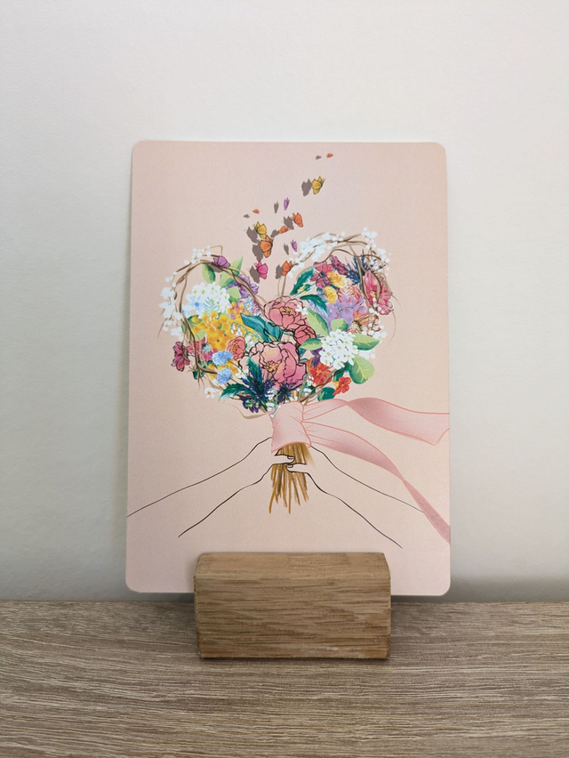 Carte Bouquet Coeur