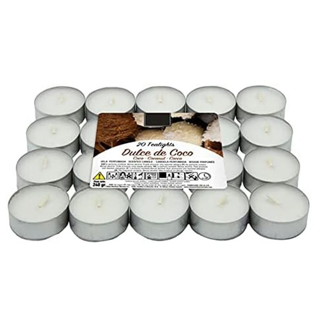  Lumar Aromatic Velas aromáticas (Dulce de Coco Pack 20 Velas)