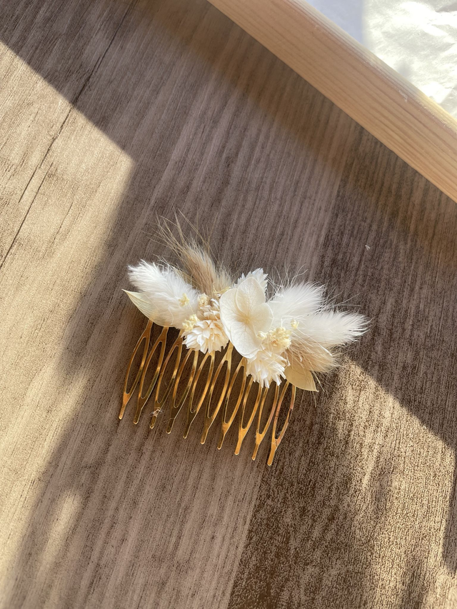 Moyen Peigne en fleurs séchées 