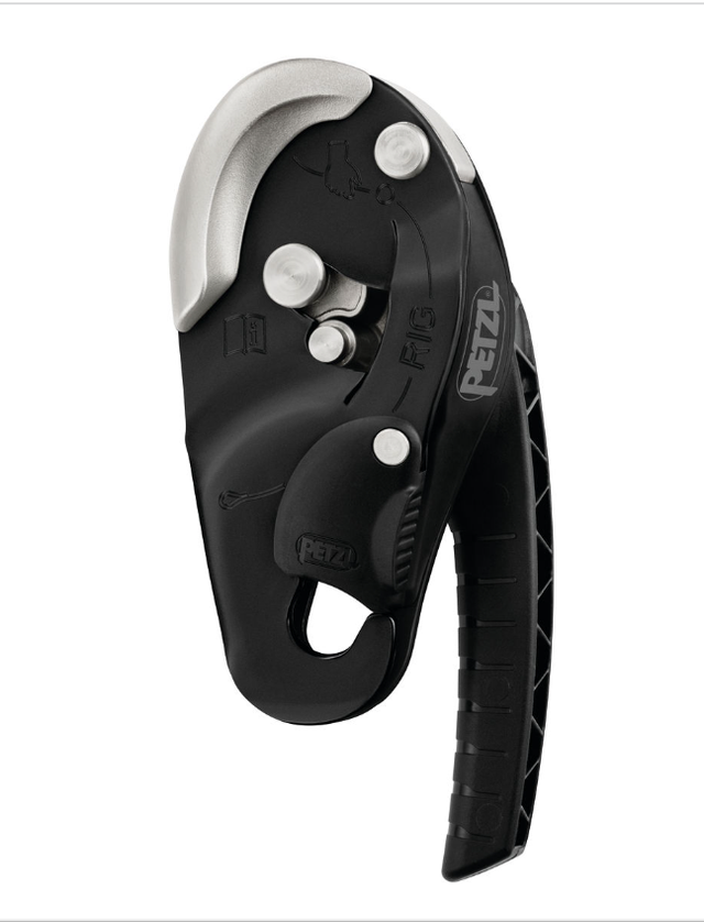 Descendeur auto-freinant PETZL RIG® jaune