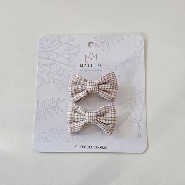 Mini Pinza Par Morado Cuadrille