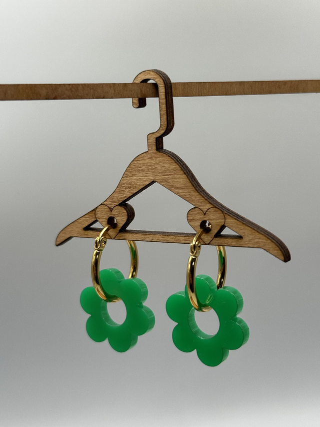 Boucles d’Oreilles « Fleurs Rétro » PASTEL