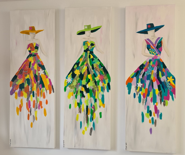 Le défilé bleu 40x120