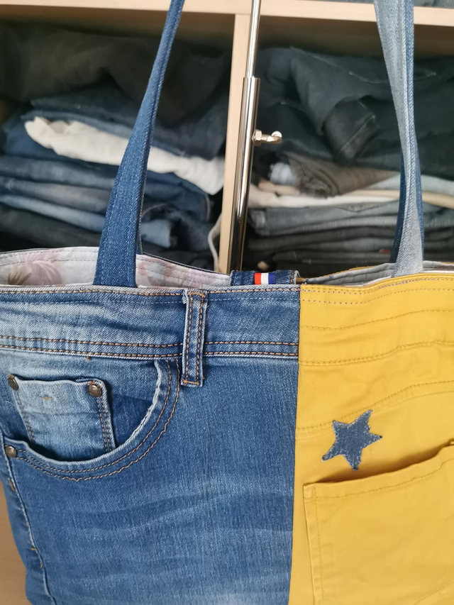 Sac en jeans recyclés #240 - Coloré et fonctionnel