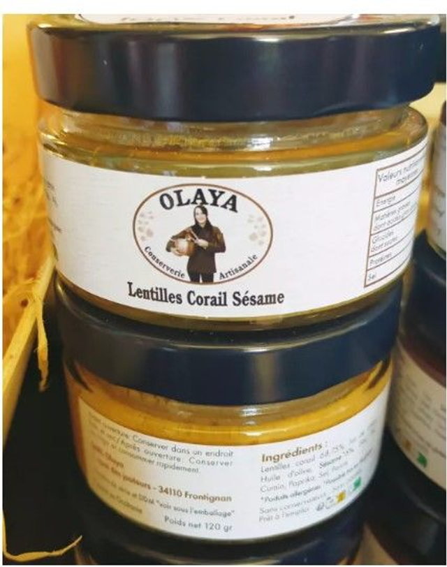 Houmous Lentilles Corail 120g