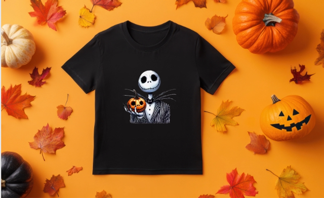 Nightmare Before Christmas jack DTF printed T-shirt (HA6)
