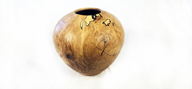 MA64 Medium Vase 2 Spalted Beech by Meyrick Ames, 19x20 cm Wood